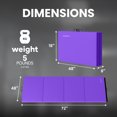 thumbnail image 4 of BalanceFrom 6ft x 4ft x 2in 4-Panel Folding Gymnastics Mat with 8ft Balance Beam, Purple, 4 of 12