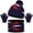 A112 Navy, variant on Yuncity Kids Winter Beanie Hat Neck Gloves Set Warm Lined Knit Cap Dinosaur Print Stretchy Neck Gaiter Gloves Set For Cold Weather Outdoor Daily Wear for Boys Girls Navy