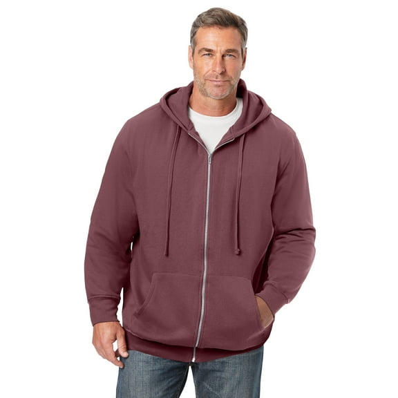 Kingsize Men's Big & Tall Fleece Zip-front Hoodie Jacket