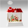 thumbnail image 1 of RAZ Imports 2022 Holiday Water Lanterns 10.5" Santa with Elves Projector Lighted Water Lantern, 1 of 1