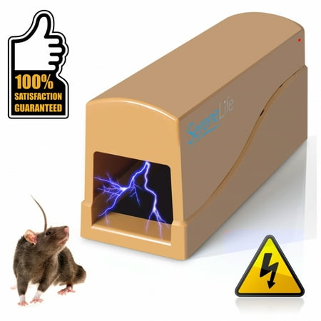 SereneLife PSLEMK5 - Plug-in Rat Trap Zapper - Electronic Rodent & Mouse Trap Killer with Power Adapter