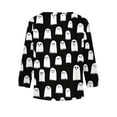 thumbnail image 4 of Abcomgle Girls Halloween Shirts Size 14 Spooky Boo Ghost Graphic Shirts for Kids Girls Crewneck Long Sleeve T-Shirts for Kid Girls Fall Funny Cute Blouses for Girls,4-5 Years, 4 of 4