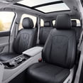 thumbnail image 2 of MaiQtai Car Seat Covers Set of 5 PU Leather Universal Fit Auto Cover SUV Truck, Black, 2 of 10