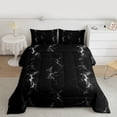 thumbnail image 2 of Feelyou Black Grey Lightning Bedding Comforter Set, Chic Stripe Abstract Ombre Twin Comforter Sets, Teens Kids Girls Boys Reversible Bedding Set, Super Cozy Room Decor, 2-Piece, 2 of 8