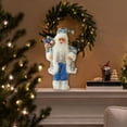 thumbnail image 4 of 12 Inch Standing Santa Claus Doll Christmas Decoration Figurine with Gift Bag and Star Staff for Home Holiday Decor Tabletop Display, 4 of 6