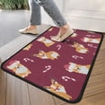 thumbnail image 4 of Christmas Corgi Door Rugs,Washable Non Slip Door Mats Indoor,Decorative Door Mats,Entry Mat Indoor for Entrance,Bedroom,Kitchen,Bathroom,30"x17", 4 of 6