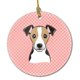 thumbnail image 1 of Adorno de cerámica Checkerboard Pink Jack Russell Terrier BB1261CO1 Caroline's Treasures BB1261CO1, 1 of 1