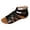 Black, variant on Women's Sandals Gladiator Strappy Flat Ankle Boots Comfortable Beach Wide Width Open Toe Breathable Shoes for Dressy Summer Brown Size 7.5