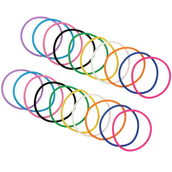 LULULION 20Pack Jelly Bangle Bracelet Assorted Color for Party Favors and Gatherings