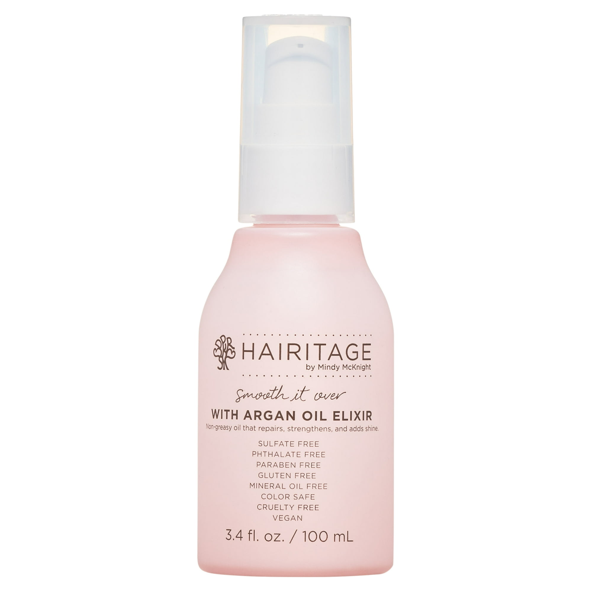 Hairitage Lightweight Hair Oil with Argan & Avocado Oil for Repair, Shine & Smoothing, 3.4 fl oz