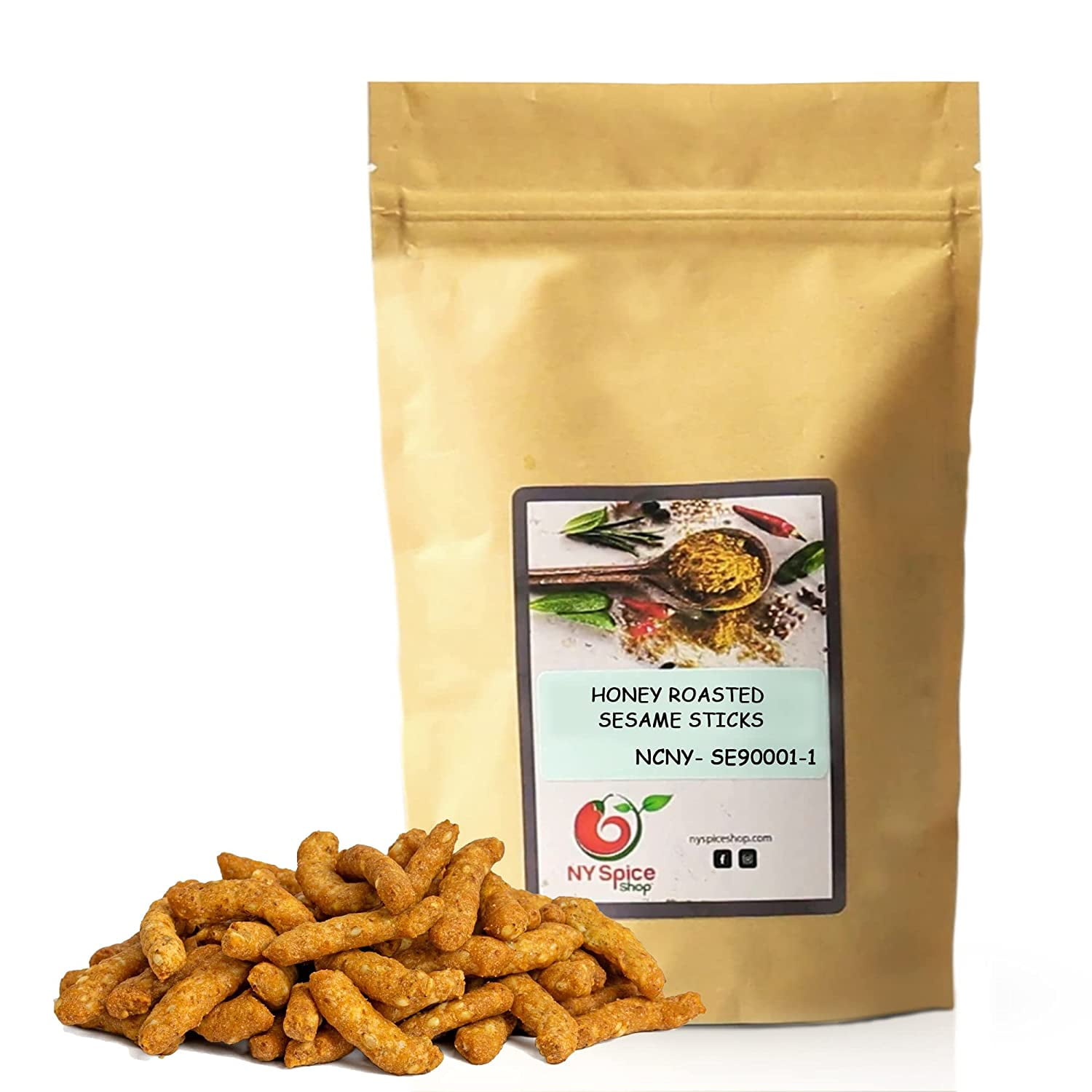 NY SPICE SHOP Honey Roasted Sesame Sticks 1 Pound Honey Sesame
