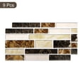 thumbnail image 3 of 9 Hojas Pelar y Pegar Azulejos Salpicaduras Placas, 7.87x3.94 Impermeable Pelar y Pegar Azulejos Pegatinas Autoadhesivo Pared Pegatinas para Cocina Pared Escaleras, Marrón Beige, 3 of 7