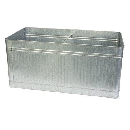 40" Raised Frame Bottomless Vintage Galvanized Metal Planter Box Outdoor Garden Bed for Vegetables Flowers Herbs