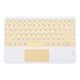 thumbnail image 1 of Teclado Bluetooth con panel táctil y teclas redondas con diseño ergonómico, conexión estable, 10 pulgadas, color amarillo, 1 of 5