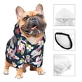 thumbnail image 3 of Cauagu Rabbit And Rose Pattern Winter Pet Hoodie Sweatshirts- Dog Hoodie Sweater with Leash Hole - Cute Dog Hoodie - Pet Clothes Puppy Cat Custume -Small, 3 of 8