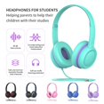 thumbnail image 2 of Wired Headphones for Chromebook Laptop Computer Smartphone, 3.5mm Foldable Retractable Headset for School Teen Girls Teenager, 2 of 10