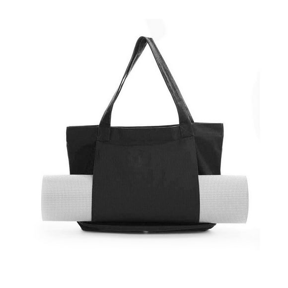 Rbaofujie Travel Makeup Bag Canvas Tote Bag with Yoga Mat Weight-Bearing Pocket, Suitable for Office, Workout, Pilates, Travel, Beach and Gym Use Tote Bag Small Gym Bag