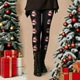 thumbnail image 5 of Jaunzuar Womens Gym Leggings Santa Print High Waisted Yoga Pants Slim Comfy Workout Soft Leggings XXL, 5 of 9