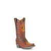 gameday boots women's 10" short brass leather tuskegee cowboy boots size 9.5