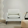 thumbnail image 3 of Comfortable Sofas TS Cat paw leather upholstered sofa 1PC Cream White,Nordic retro light luxury living room balcony bedroom single casual sofa chair,Modern Sofas, 3 of 6