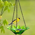 thumbnail image 3 of Mosaic Birds Recycled Glass Daisy Bird Feeder for Outdoors, Lime, 8 inch, 3 of 6