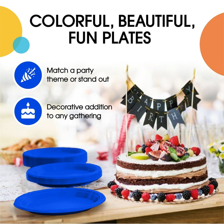 Disposable Plastic Birthday Salad Plate for 100 Guests