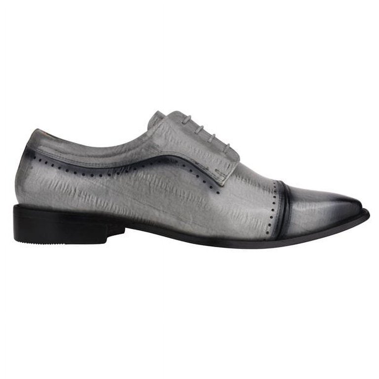 LIBERTYZENO Men Oxford Style Adult Dress Shoes Gray 9.5  display picture 1