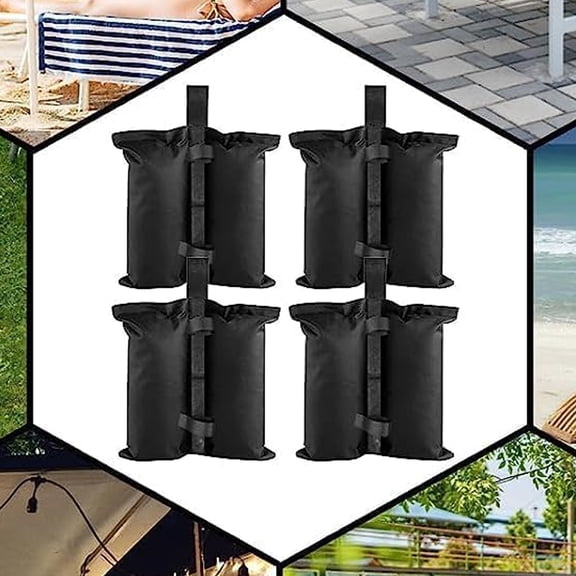 Canopy Weight Bags 100 lbs, Heavy Duty 1680D Tent Weights Sand Bags for Canopy Legs, Outdoor Sandbag Weights for Sun Shelter, Patio Umbrella, Gazebo (Sand Not Included)
