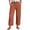 Orange #812, variant on Bovemsi Casual Pants for Women Linen Summer Nine Quarter Lightweight With Pockets Elastic And Comfortable Fabric Sports Leisure Beach Beach Trousers