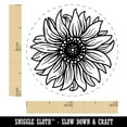 thumbnail image 2 of Fancy Blooming Sunflower Flower Self-Inking Rubber Stamp Ink Stamper - Dry Pad (No Ink) - Mini 1/2 Inch, 2 of 7