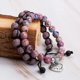 thumbnail image 3 of Tree of Life Bracelet - Lava Stone Essential Oil Gemstone Beaded Yoga Meditation Regalite Stone Beach Charm Bracelet Set(Purple), 3 of 3