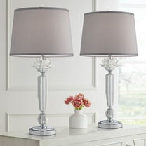 Vienna Full Spectrum Olivia 28 1/4" Tall Modern End Table Lamps Set of 2 Clear Crystal Living Room Bedroom Bedside Nightstand