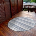 thumbnail image 2 of Beverly Outdoor Rug Round 6' 7'' Patio, Garden, Porch Blue and White, 2 of 6