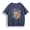 thumbnail image 4 of Women's Large Short Sleeve T-Shirt Printed Casual Top Under $5 Comfortable Cotton Tee for Everyday Wear, 4 of 4