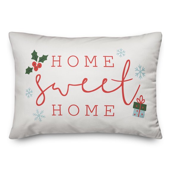 Creative Products White Home Sweet Home 20 x 14 Spun Poly Pillow