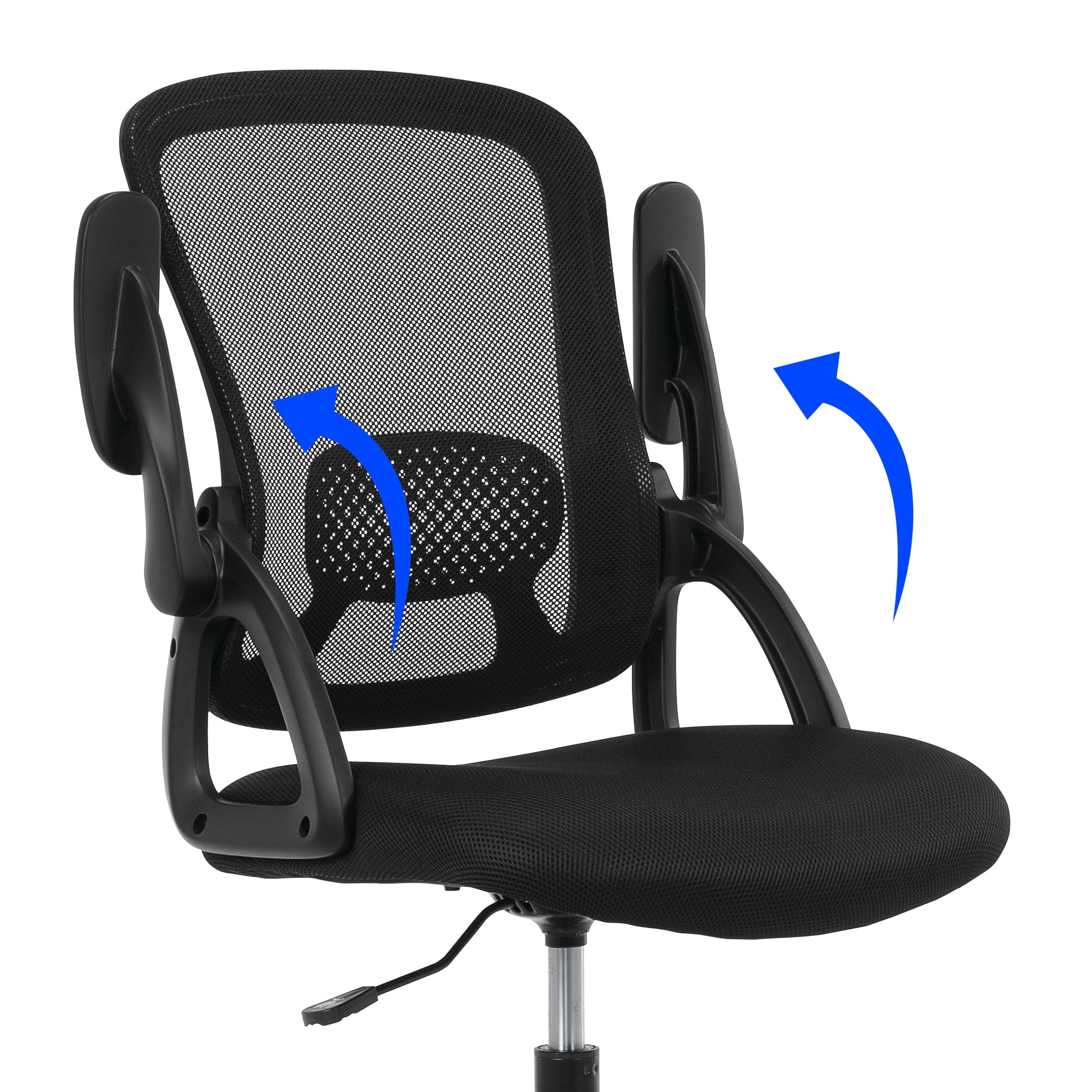 Mainstays Ergonomic Office Chair with Adjustable Headrest, Black Fabric, 275lb Capacity