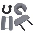 thumbnail image 4 of Mesa de con cuna facial y reposacabezas, juego completo, portátil, con reposabrazos, almohada, cojín estable y cómodo para cuello cabeza. gris, 4 of 9