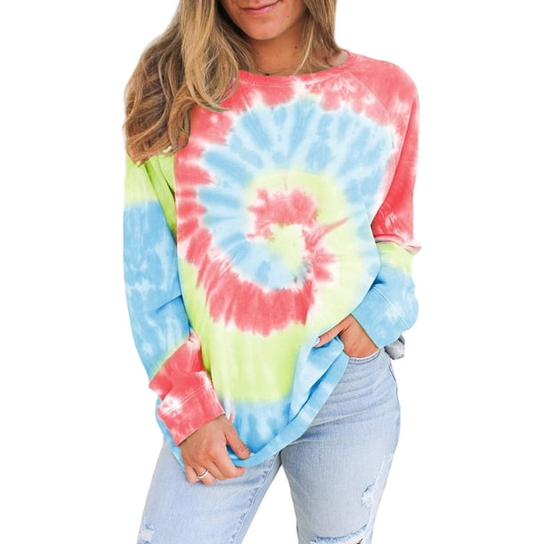 Sudadera holgada de manga larga con cuello redondo y diseño de bloque de color informal para mujer Adepaton WMPH-1200-10
