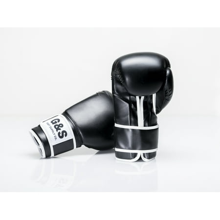 G&S Lower East Side Trainer - Black Synth Velcro Boxing Gloves 16