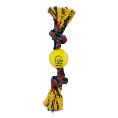 UPC: 0190882875039 | Star Wars Dog Toy  C3-PO Pet Toy  Tennis Ball Rope