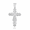 White, variant on 10k Yellow Gold Latin Fancy Cross Pendant / Necklace (16 Inches)