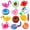 Combination 1, variant on Lyxbone 12 Pack Drink Floaties Inflatable Pool Cup Holder Floats Summer Party Supplies