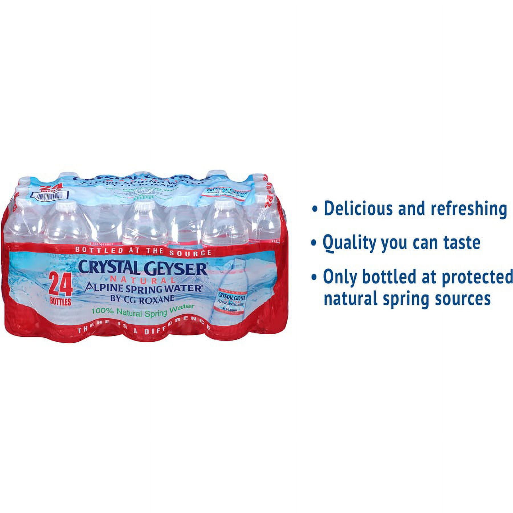 Crystal Geyser Natural Alpine Spring Water, 16.9 Oz Bottle, 24/Case, 84 Cases/Pallet