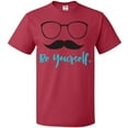 thumbnail image 3 of Inktastic Be Yourself, Glasses, Mustache, Moustache T-Shirt, 3 of 5