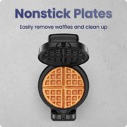Chefman Flip Belgian Waffle Maker w/ Non Stick Plates, Adjustable Timer - Black