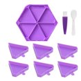 thumbnail image 2 of Bandeja Clasificación Cuentas Pintura Artística Hexagonal para Diamantes Herramienta Artesanal Gran Capacidad Con Cepillo Cuchara, 2 of 9