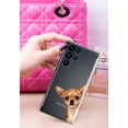 thumbnail image 3 of WIRESTER Transparent Soft Gel TPU Clear Case Slim Protective Cover for Samsung Galaxy S22 Ultra 6.8" 2022, Fawn Apple Head Chihuahua Dog Look For You, 3 of 3