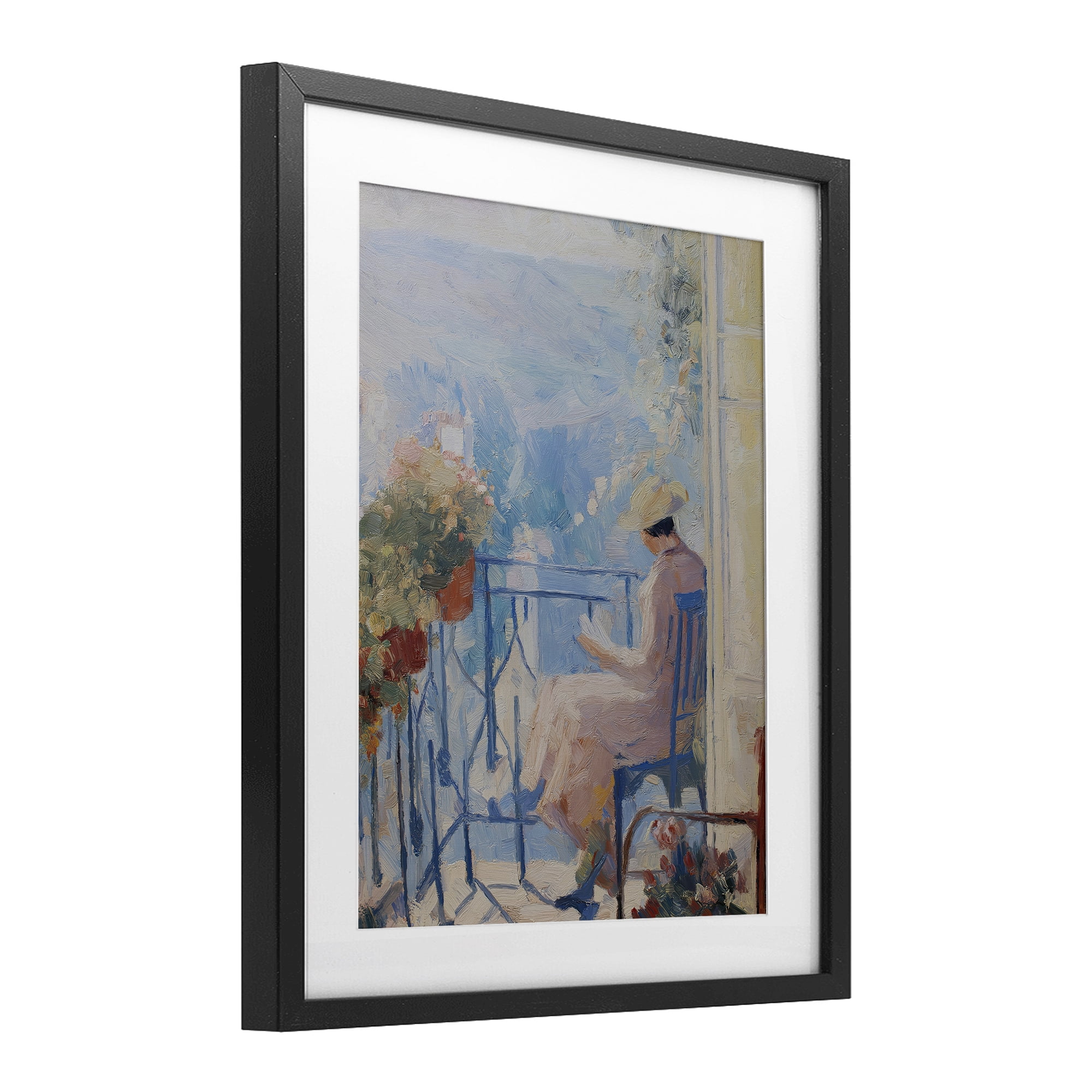 Stupell Industries Reading In The Sun Black Framed Print Under Glass, design by Svetlana Aleynikova