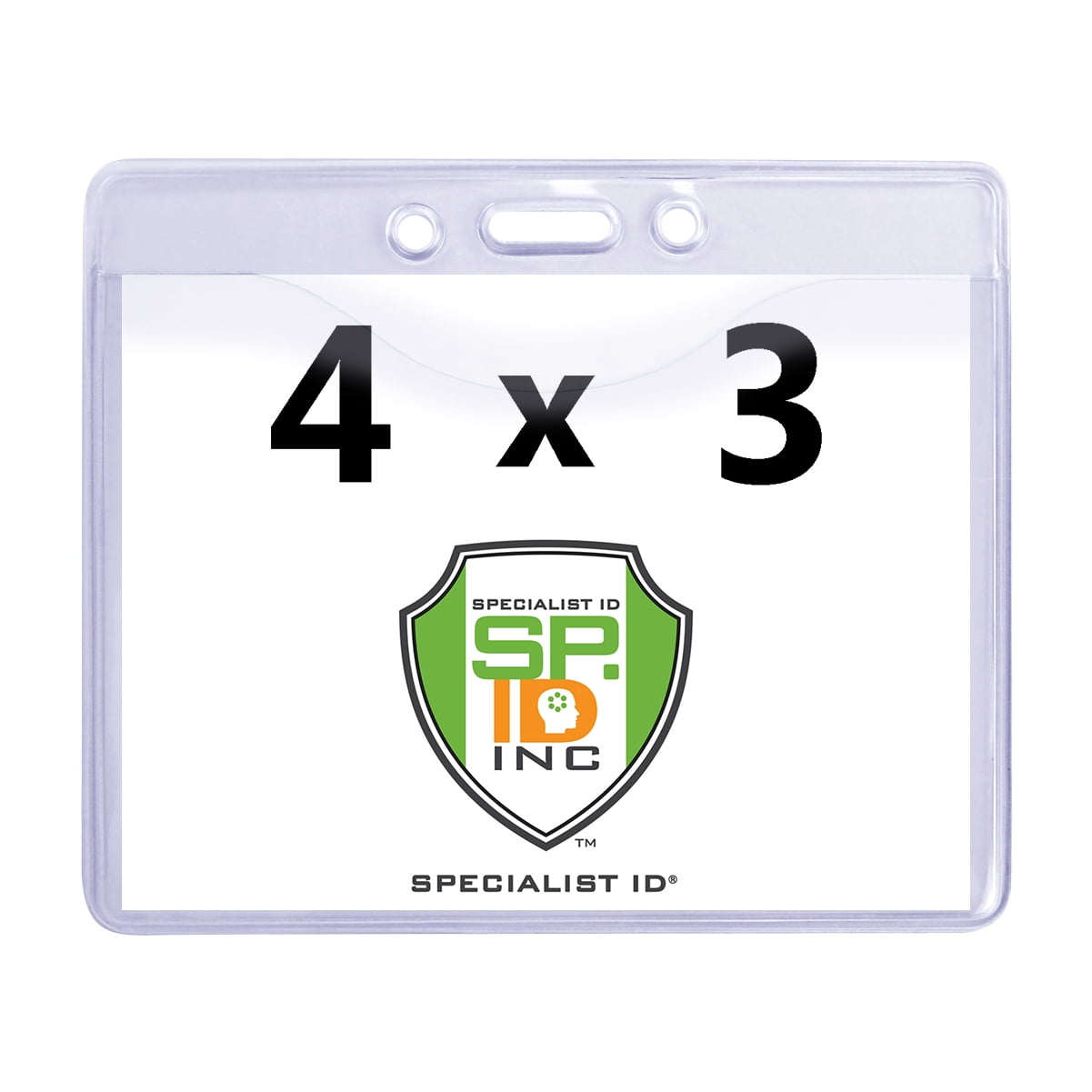 MIFFLIN Clear 2.25x3.5 Inch Vertical Plastic ID Badge Holders, 100 