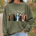 thumbnail image 4 of Christian Shirt, Pray Like a Girl Sweatshirt, Catholic Saints Faith Hoodie, Religious Women T-Shirt, Easter Gift for Christian Women, 4 of 9